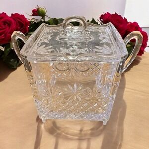 SHANNON 24% LEAD CRYSTAL BAROQUE COVERED BOX -CZECH REPUBLIC -No Box Or Sitckers